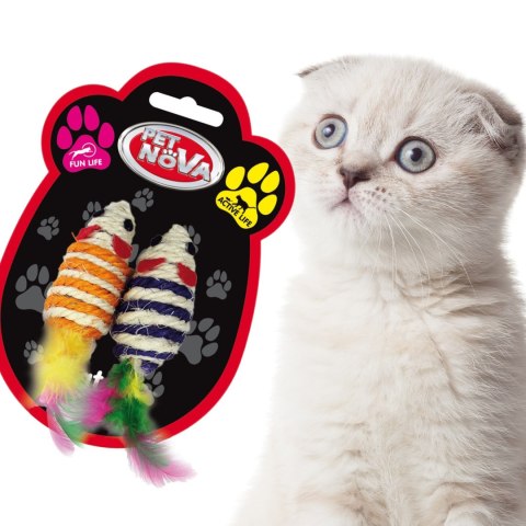 Pet Nova zabawka dla kota - myszki 7x3cm 2szt. Aqua Nova Pet Nova zabawka dla kota - myszki 7x3cm 2szt. Aqua Nova