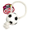 Pet Nova zabawka gumowa - piłka futbolowa na sznurku 26cm Aqua Nova