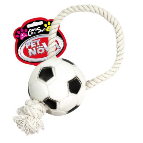 Pet Nova zabawka gumowa - piłka futbolowa na sznurku 26cm Aqua Nova Pet Nova zabawka gumowa - piłka futbolowa na sznurku 26cm Aqua Nova