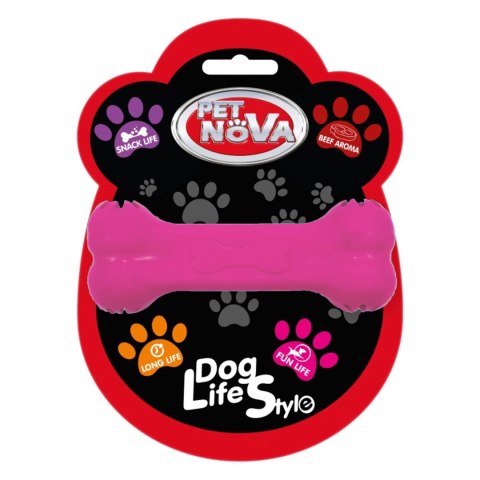 Pet Nova zabawka - kość na przysmaki z aromatem wołowiny różowa 11cm Aqua Nova Pet Nova zabawka - kość na przysmaki z aromatem wołowiny różowa 11cm Aqua Nova
