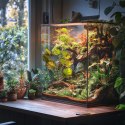 Terrario - Sztuczna Roślina do Terrarium - Monstera Wisząca - 70 cm Terrario