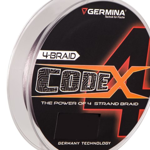 Germina 4-BRAID CODE 0,16mm GRAY - plecionka wędkarska 150m Genlog Germina 4-BRAID CODE 0,16mm GRAY - plecionka wędkarska 150m Genlog
