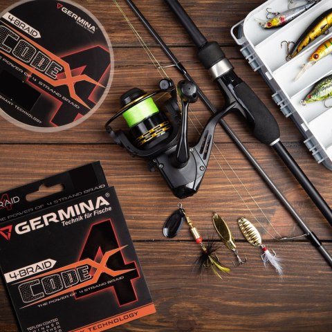 Germina 4-BRAID CODE 0,18mm GRAY - plecionka wędkarska 150m Genlog Germina 4-BRAID CODE 0,18mm GRAY - plecionka wędkarska 150m Genlog