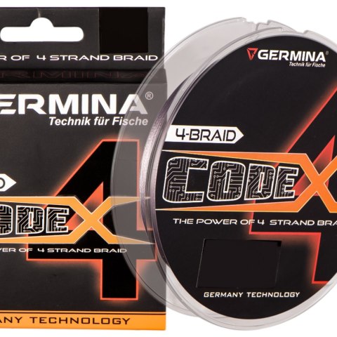 Germina 4-BRAID CODE 0,18mm GRAY - plecionka wędkarska 150m Genlog Germina 4-BRAID CODE 0,18mm GRAY - plecionka wędkarska 150m Genlog