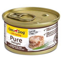 Gimdog Pure Delight 85g - karma dla małych psów kurczak i wołowina w galarecie Gimdog / Gimcat