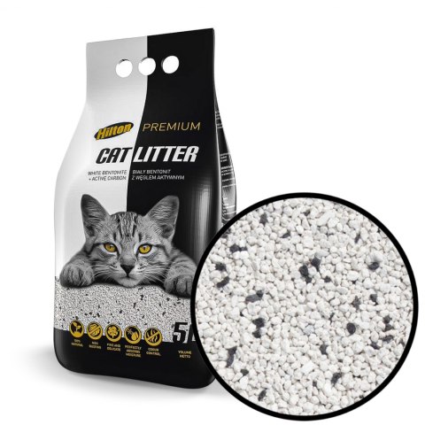 Hilton Cat Litter Carbon - żwirek bentonitowy z węglem dla kota 5l HILTON Hilton Cat Litter Carbon - żwirek bentonitowy z węglem dla kota 5l HILTON