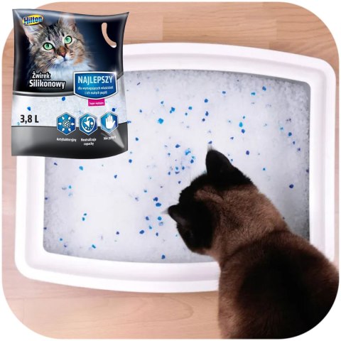 Hilton Cat Litter Silicone - żwirek silikonowy dla kota 3,8l HILTON Hilton Cat Litter Silicone - żwirek silikonowy dla kota 3,8l HILTON