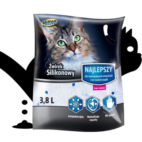Hilton Cat Litter Silicone - żwirek silikonowy dla kota 3,8l HILTON Hilton Cat Litter Silicone - żwirek silikonowy dla kota 3,8l HILTON