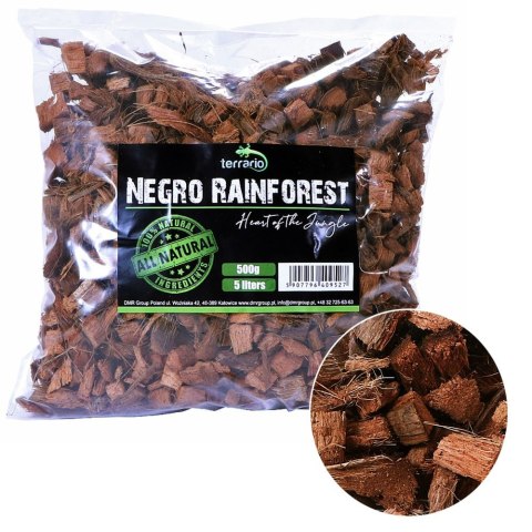 Terrario Negro Rainforest 5l 500g - podłoże zrębki kokosa Terrario Terrario Negro Rainforest 5l 500g - podłoże zrębki kokosa Terrario