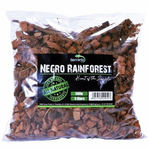 Terrario Negro Rainforest 5l 500g - podłoże zrębki kokosa Terrario Terrario Negro Rainforest 5l 500g - podłoże zrębki kokosa Terrario